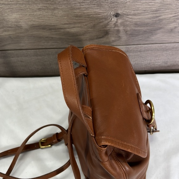 Coach Bantam Small Vintage Buckletrim #4152 British Tan Leather Backpack - Picture 4 of 12